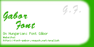gabor font business card